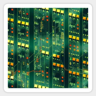 Circuitboard  electronic, computer pattern futuristic cyberpunk Sticker